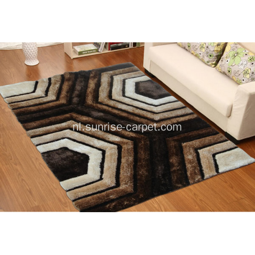 Polyester Soft &amp; Silk Shaggy Nieuwste 3D Design Rug